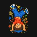 Koszulka z breakdance dla dziewczynki czarna rysunek kredkami, zdjęcie 2