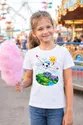 Koszulka z szybowcem dla dziewczynki biała słodki kawaii, zdjęcie 8