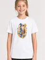 Koszulka z czarodziejem dla dziewczynki biała miękka akwarela, zdjęcie 1