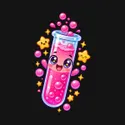 Koszulka z probówką dla chłopca czarna słodki kawaii, zdjęcie 2