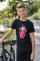 Koszulka z probówką dla chłopca czarna słodki kawaii, zdjęcie 3