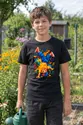 Koszulka z tancerzem dla chłopca czarna geometryczne kształty, zdjęcie 8