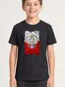 Koszulka patriotyczna dla dziecka dla chłopca czarna orzeł na fladze, zdjęcie 1
