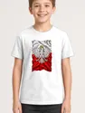 Koszulka patriotyczna dla dziecka dla chłopca biała orzeł na fladze, zdjęcie 1