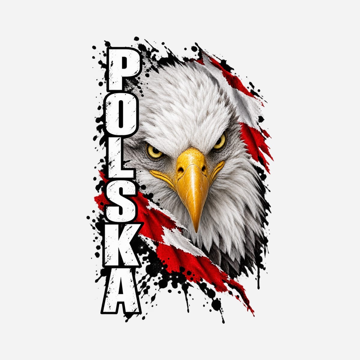 Koszulka patriotyczna dla dziewczynki czerwona Polska orzeł, zdjęcie 2