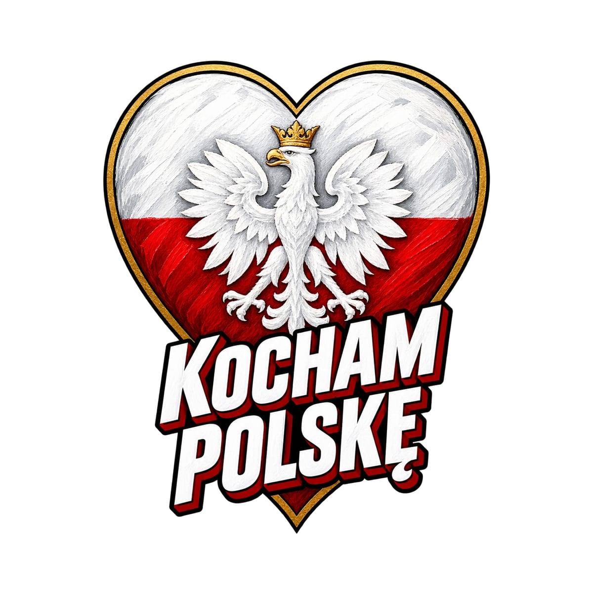 Koszulka patriotyczna dla dziecka dla chłopca biała Kocham Polskę, zdjęcie 2