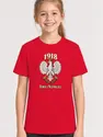 Koszulka patriotyczna dla dziewczynki czerwona Orzeł w koronie 1918, zdjęcie 1