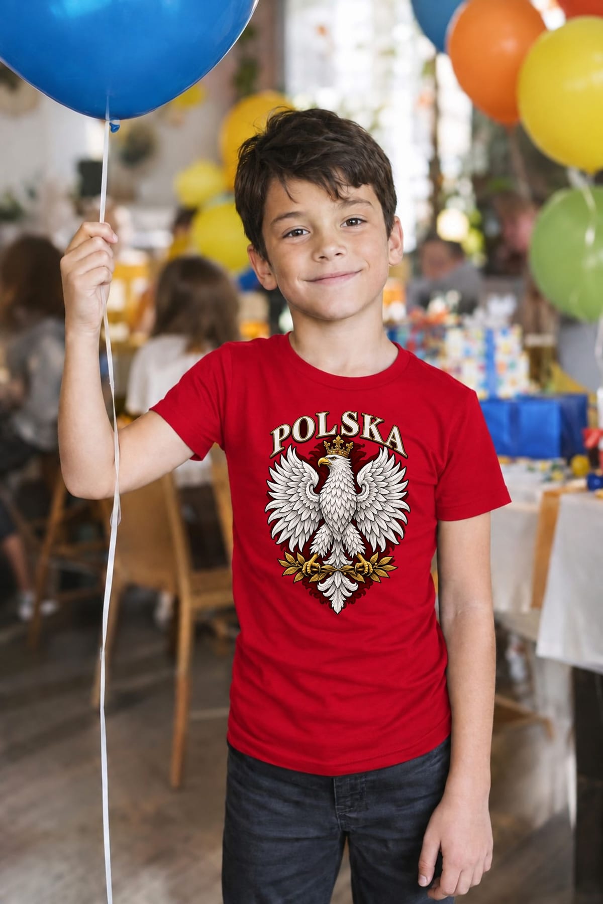 Koszulka patriotyczna dla dziecka dla chłopca czerwona Orzeł Polska, zdjęcie 5