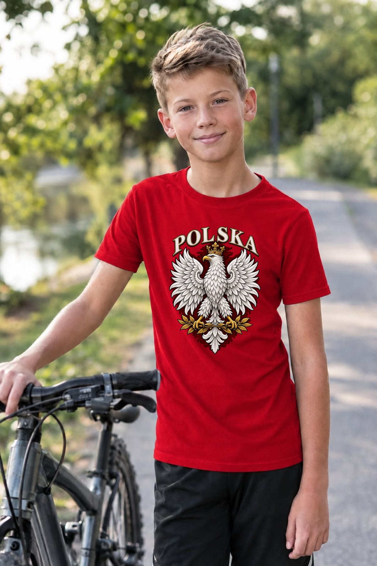 Koszulka patriotyczna dla dziecka dla chłopca czerwona Orzeł Polska, zdjęcie 6