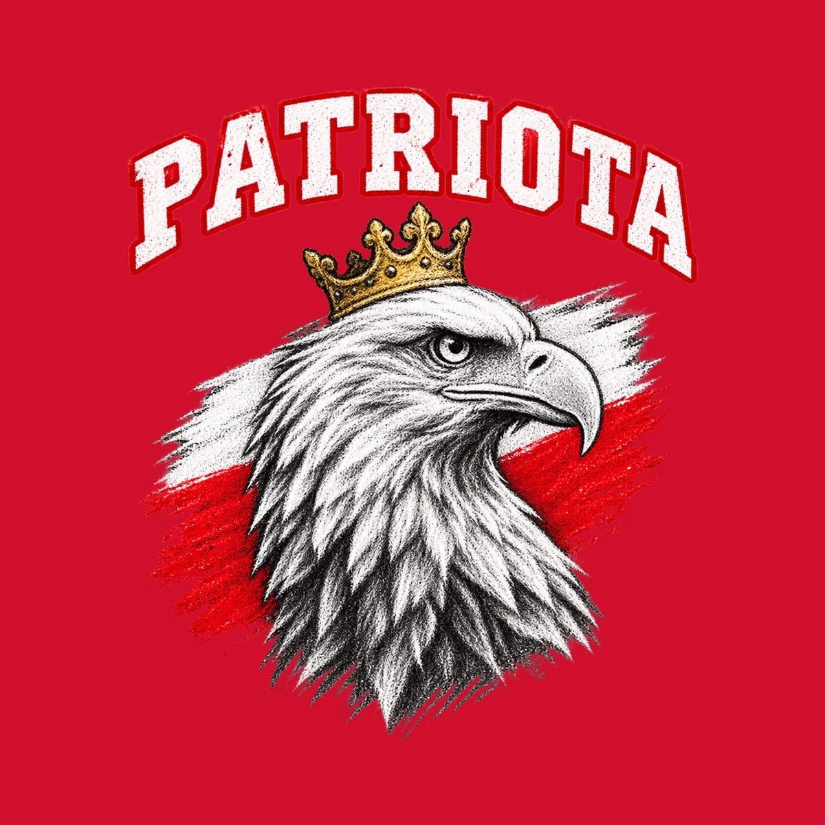 Koszulka patriotyczna dla dziecka dla chłopca czerwona Patriota orzeł z, zdjęcie 2