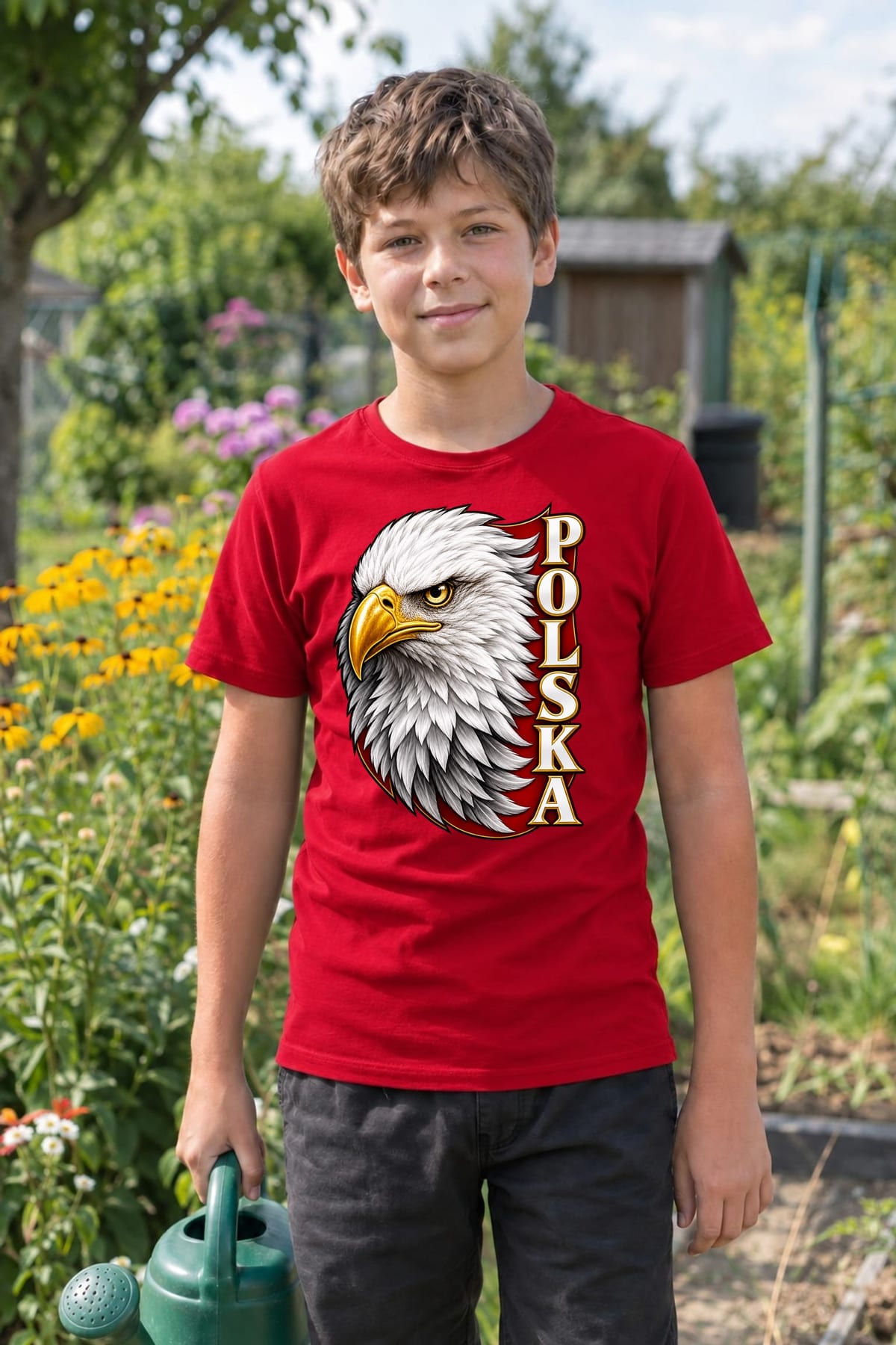 Koszulka patriotyczna dla dziecka dla chłopca czerwona orzeł bielik Polska, zdjęcie 5