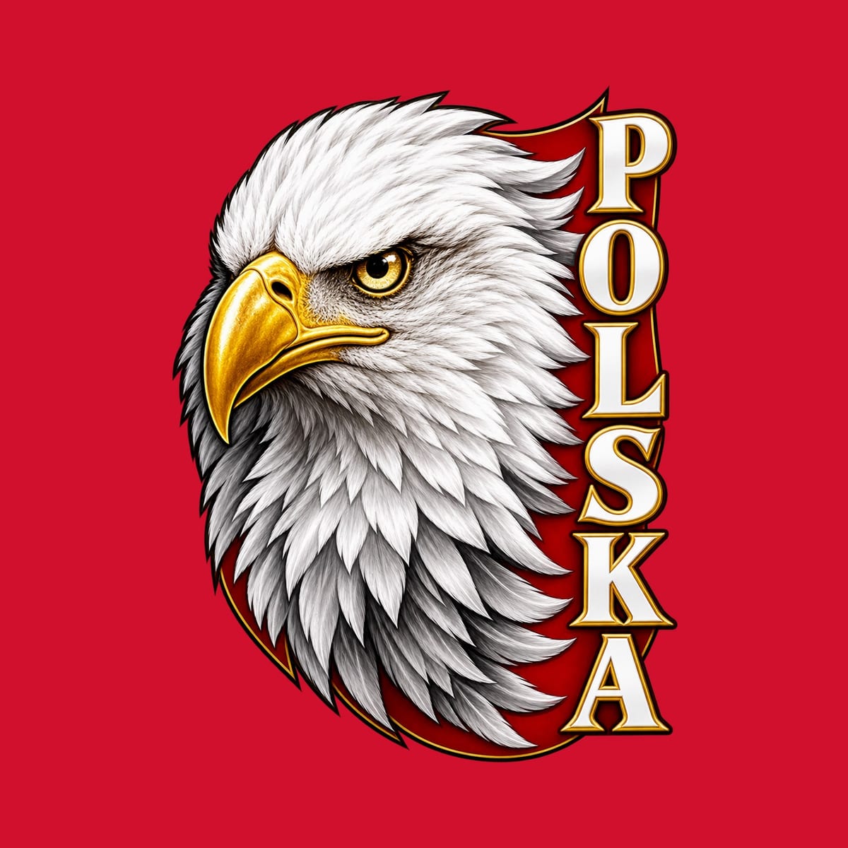 Koszulka patriotyczna dla dziecka dla dziewczynki czerwona orzeł bielik, zdjęcie 2