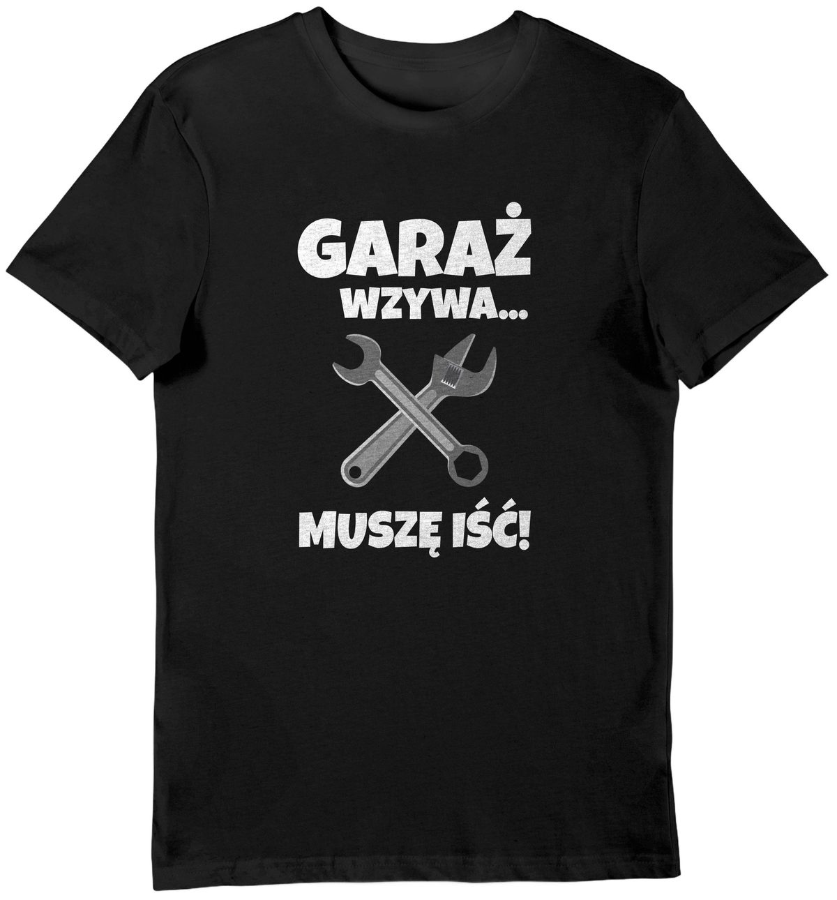 Koszulka garaż wzywa muszę iść z narzędziami czarna, zdjęcie 2