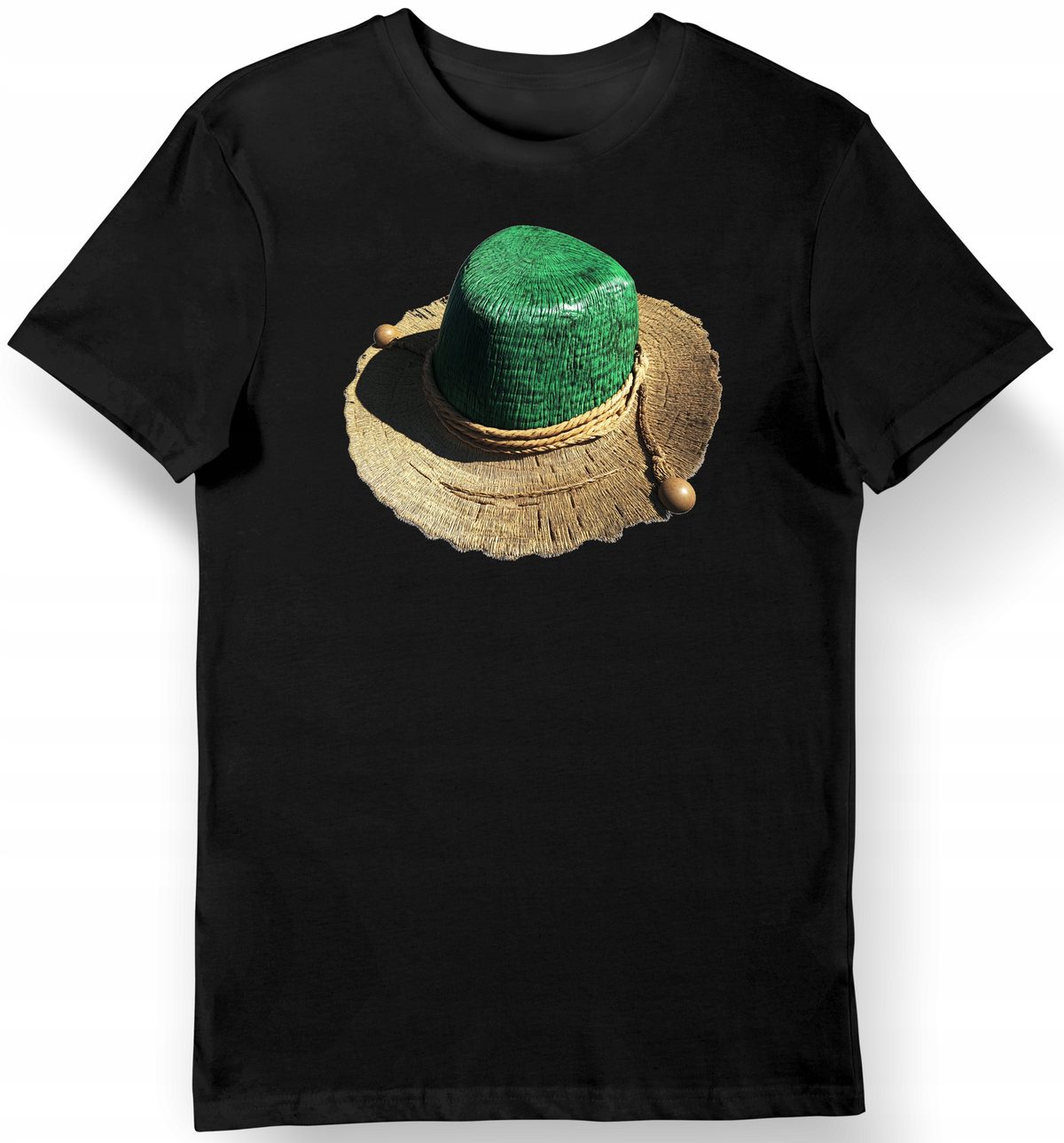 Koszulka męska czarna Przygody Luffy'ego w stylu anime