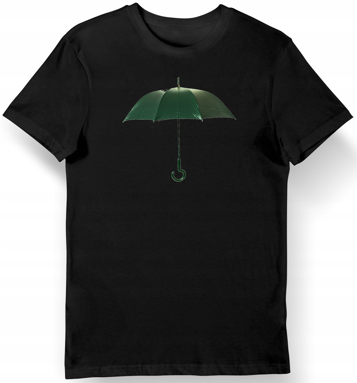 Koszulka męska czarna Eerie Umbrella w stylu horror anime