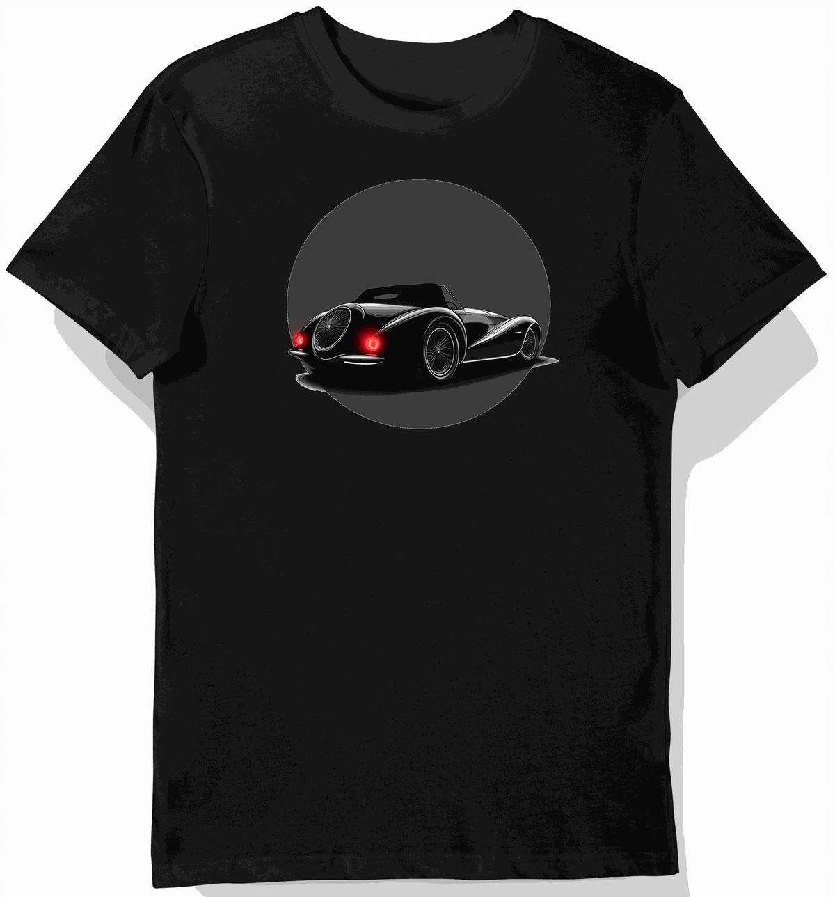 Koszulka męska czarna z motywem klasycznego Alfa Romeo, zdjęcie 1