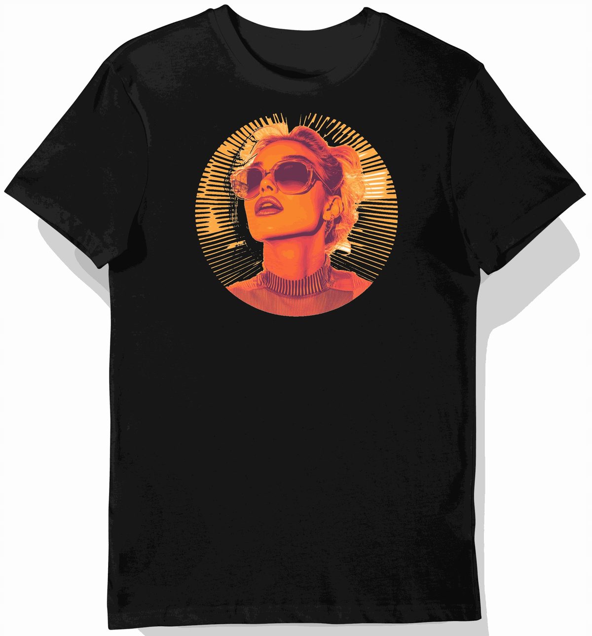 Koszulka męska czarna z grafiką Miley Cyrus, zdjęcie 1