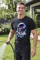 Koszulka męska czarna z hełmem astronauty kosmos galaktyka prezent, zdjęcie 3
