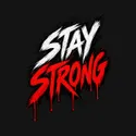 Koszulka męska czarna z napisem stay strong dla niego siłacz prezent, zdjęcie 2