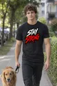 Koszulka męska czarna z napisem stay strong dla niego siłacz prezent, zdjęcie 6
