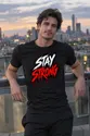 Koszulka męska czarna z napisem stay strong dla niego siłacz prezent, zdjęcie 8
