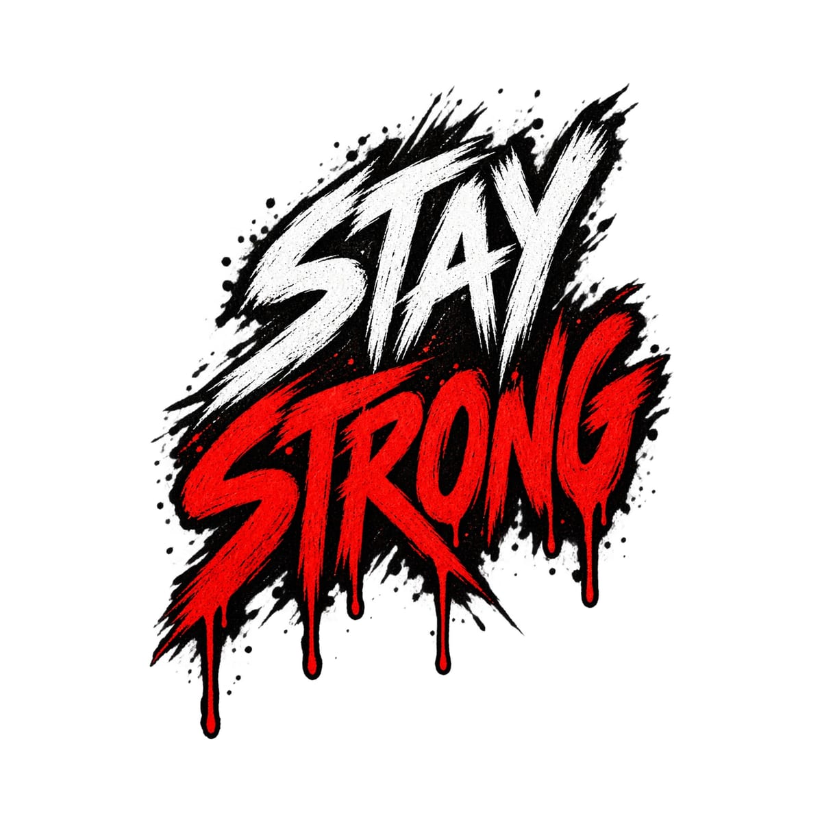 Koszulka męska biała z napisem stay strong dla niego siłacz prezent, zdjęcie 2