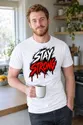 Koszulka męska biała z napisem stay strong dla niego siłacz prezent, zdjęcie 7