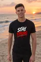 Koszulka męska czarna z napisem stay strong motywacyjna siłacz, zdjęcie 5