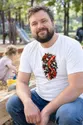 Koszulka męska biała z rybą koi japoński tatuaż irezumi prezent, zdjęcie 3