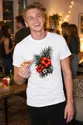 Koszulka męska biała z hibiskusem kwiaty tropikalne liście prezent, zdjęcie 7