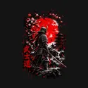 Koszulka męska czarna z samurajem bushido katana Japonia prezent, zdjęcie 2