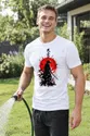 Koszulka męska biała z samurajem katana japoński styl sumie prezent, zdjęcie 3