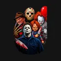 Koszulka męska czarna ikony horroru Freddy Chucky Jason Myers prezent, zdjęcie 2