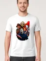 Koszulka męska biała ikony horroru Chucky Jason Myers Pennywise, zdjęcie 1