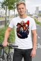 Koszulka męska biała ikony horroru Chucky Jason Myers Pennywise, zdjęcie 6