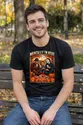 Koszulka męska czarna z horrorem na pikniku halloween śmieszna prezent, zdjęcie 4