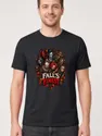 Koszulka męska czarna ikony horroru Pennywise Chucky Jason Halloween, zdjęcie 1