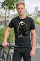 Koszulka męska czarna z pandą w okularach streetwear śmieszna prezent, zdjęcie 3