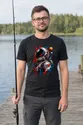 Koszulka męska czarna astronauta kosmos gwiazdy planety prezent, zdjęcie 5