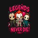 Koszulka męska czarna Halloween chibi mordercy z maczetą klaun prezent, zdjęcie 2