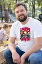 Koszulka męska biała Halloween chibi mordercy z maczetą klaun prezent, zdjęcie 3