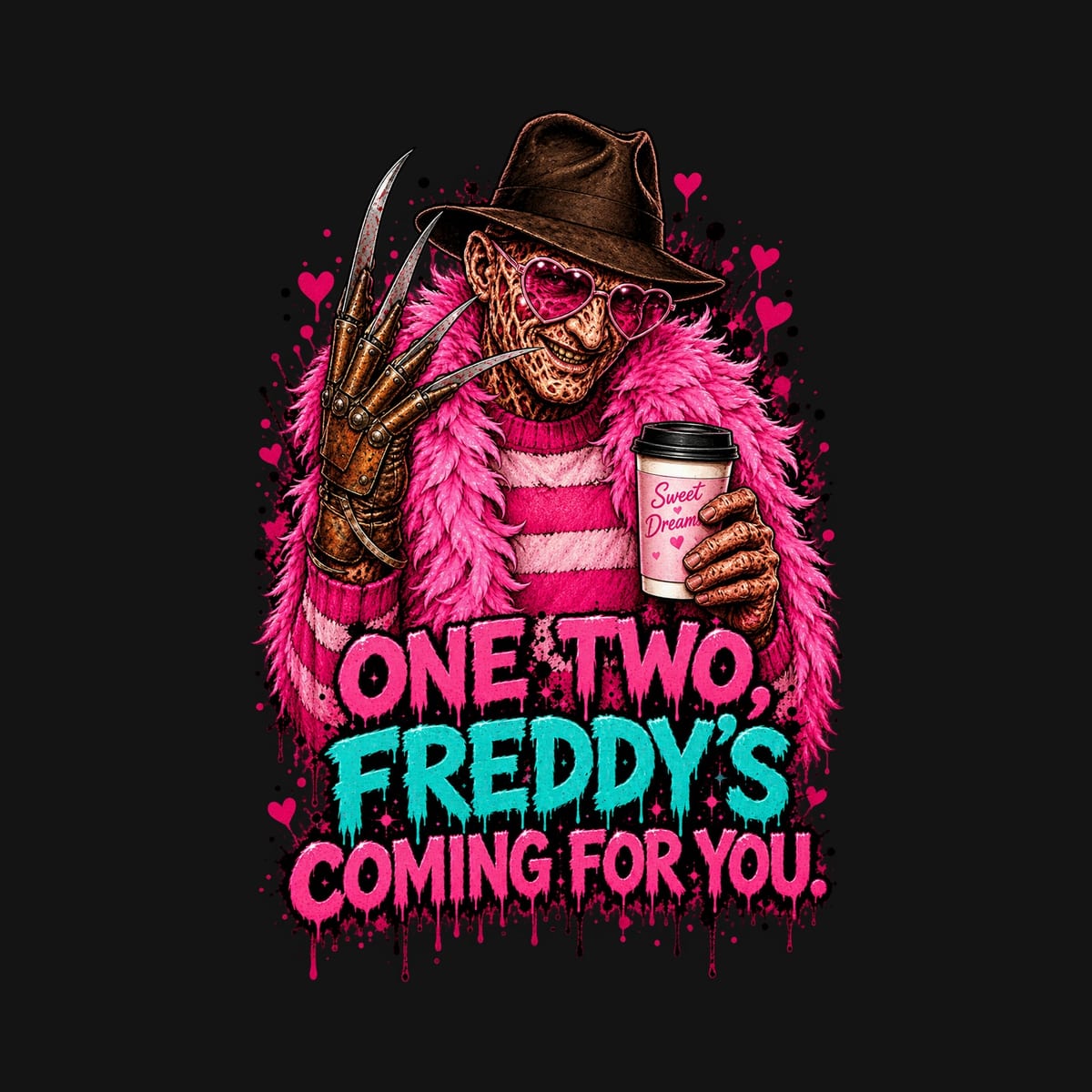 Koszulka męska czarna Halloween Freddy Krueger parodia śmieszna prezent, zdjęcie 2