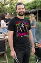 Koszulka męska czarna Halloween Ghostface neonowa maska prezent, zdjęcie 6