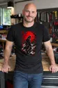Koszulka męska czarna samuraj japońska grafika katana prezent, zdjęcie 6
