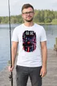 Koszulka męska biała z samochodem Nissan GTR cyberpunk prezent, zdjęcie 5