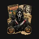 Koszulka męska czarna Halloween Ghostface vintage gazety grozy prezent, zdjęcie 2