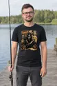 Koszulka męska czarna Halloween Ghostface vintage gazety grozy prezent, zdjęcie 4