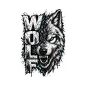 Koszulka męska biała z wilkiem wolf mroczna drapieżnik prezent, zdjęcie 2
