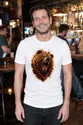 Koszulka męska biała z niedźwiedziem grizzly ognisty nadruk, zdjęcie 6