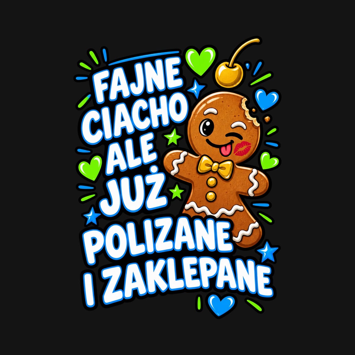 Koszulka męska czarna fajne ciacho ale już polizane i zaklepane prezent, zdjęcie 2